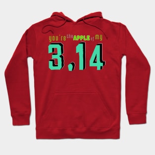 Vintage 'You're the Apple of My Pi' Pun Design No 2 Hoodie